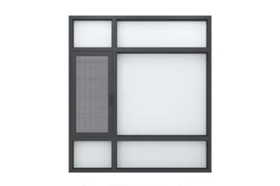 One Frame Two Sashes Outward Opening Window - 001