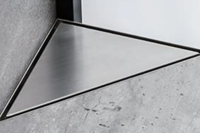 triangle stainless steel floor drain – 001 triangle stainless steel floor drain - 001